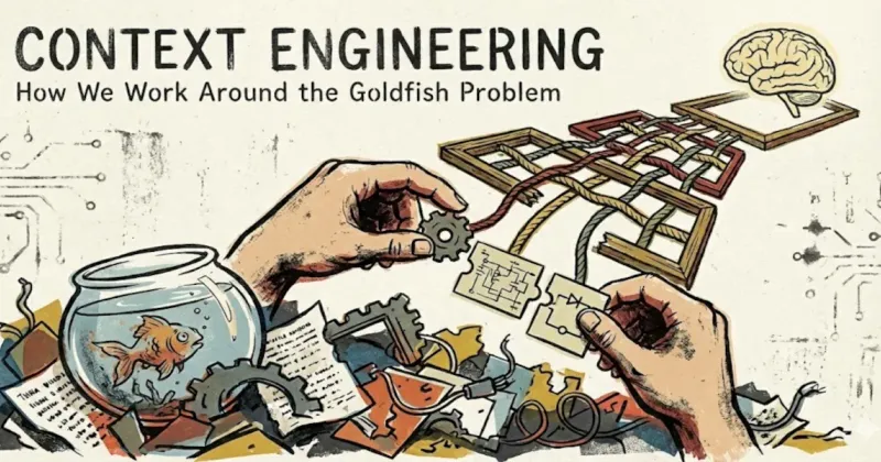 Illustration representing context engineering in AI