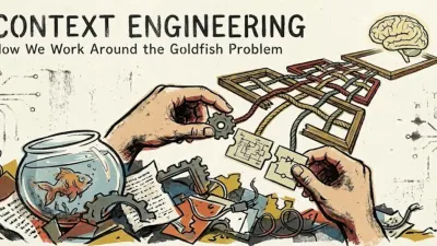 Illustration representing context engineering in AI